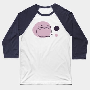 Cartoon Pink Piggy Baseball T-Shirt